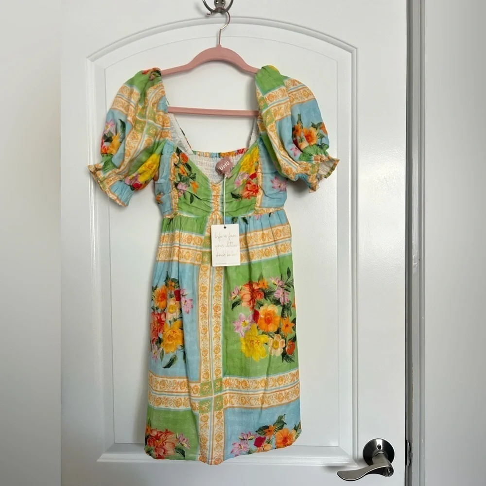 Show Me Your Mumu Annabelle French Mini Dress size S NWT chic cottagecore boho - Picture 6 of 15